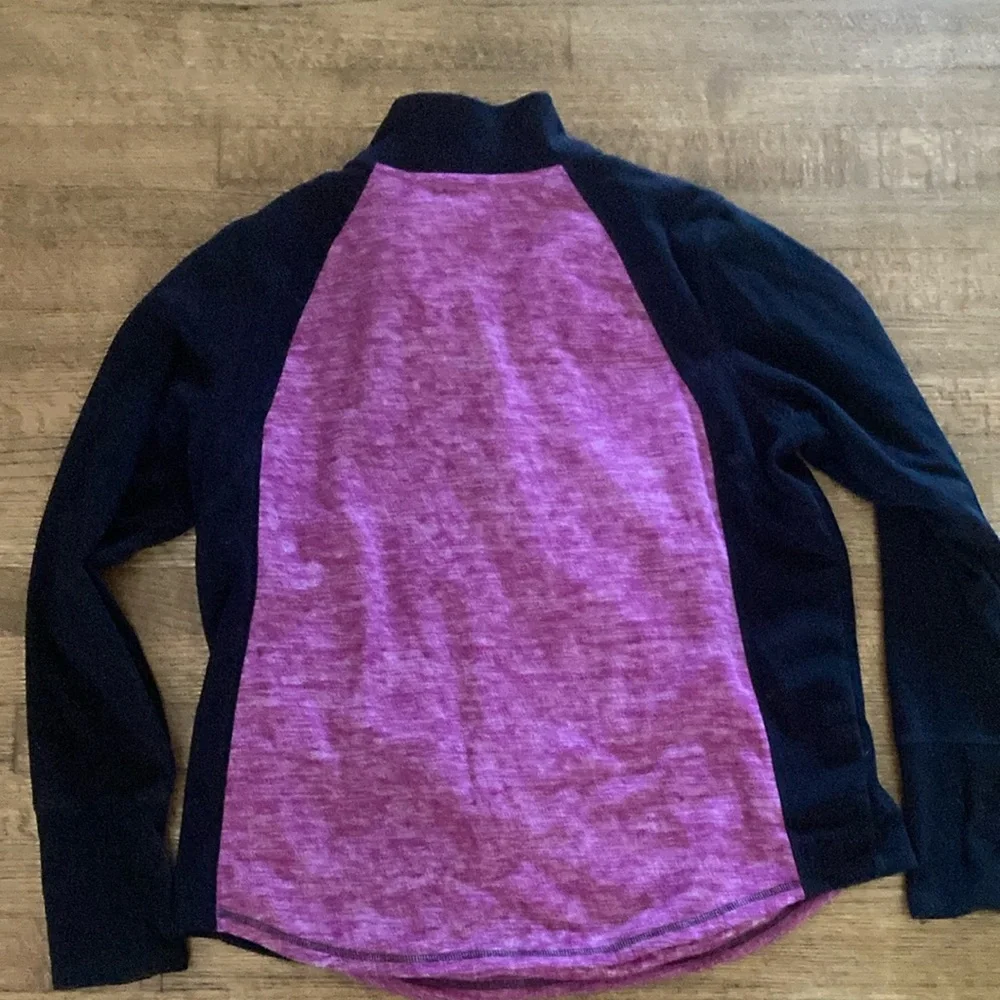 Women's Pink and Black Quarter-Zip Sweatershirt - Picture 3 of 3
